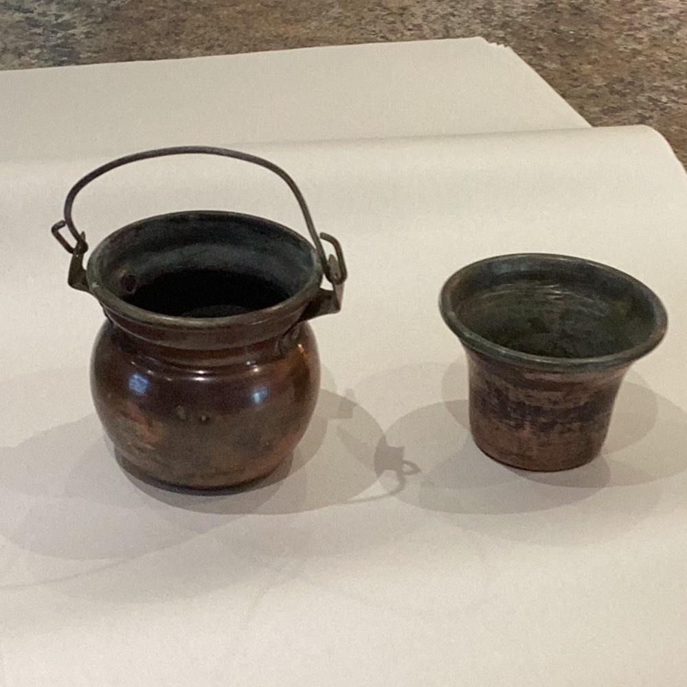 Vintage Copper Pot and Cup Set